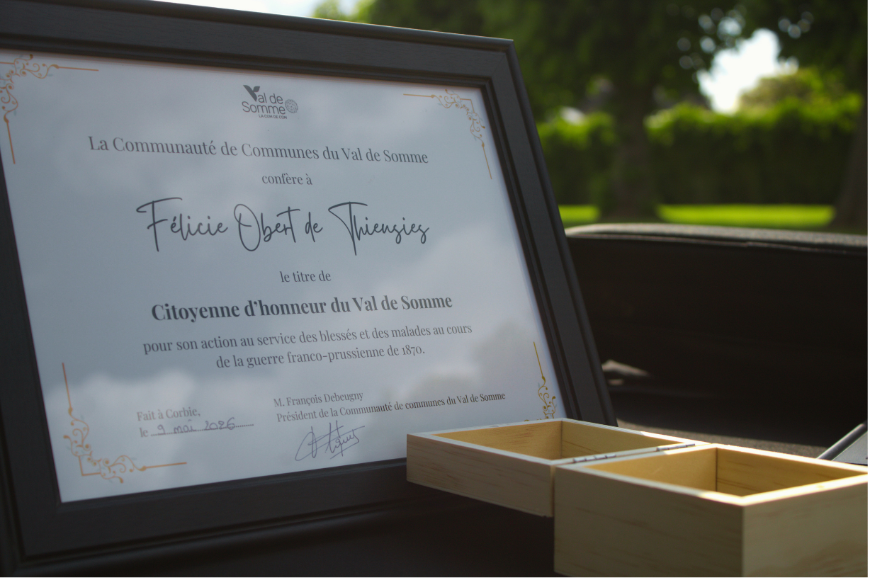 Diplôme de citoyenne d'honneur du Val de Somme